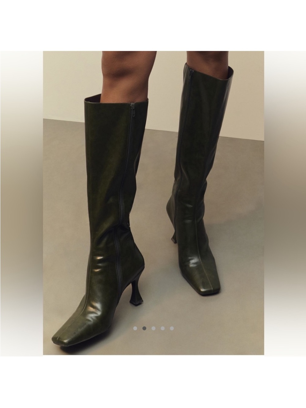 Jeffrey Campbell Checkmate boot in Dark Green